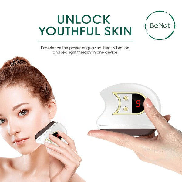 Electric Gua Sha Facial Sculpting Device, Soothing Skin, Comfortable Heating Massage, Perfect Fit to Facial Curve