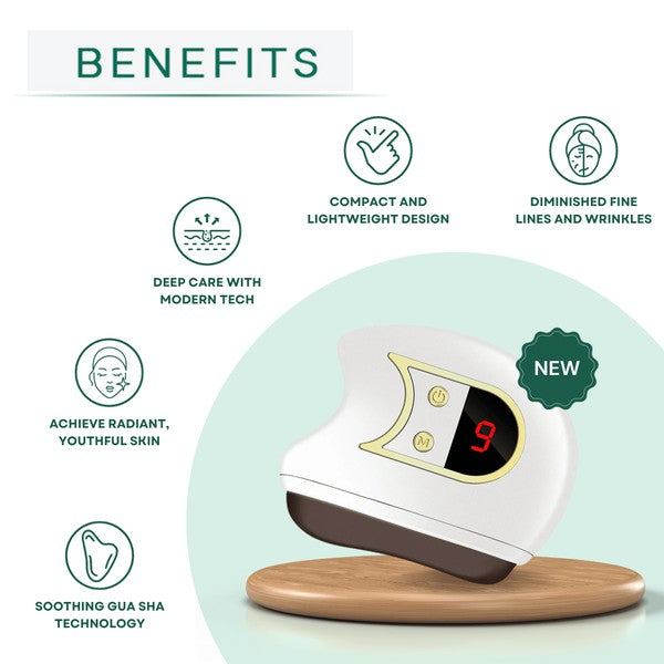 Electric Gua Sha Facial Sculpting Device, Soothing Skin, Comfortable Heating Massage, Perfect Fit to Facial Curve