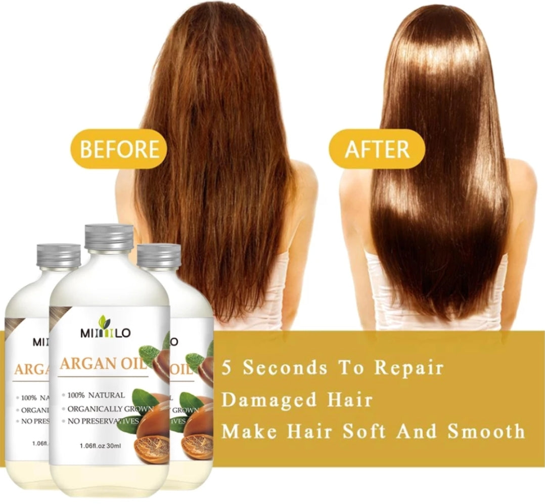 Repair damage hair, argan oil, natural, organic