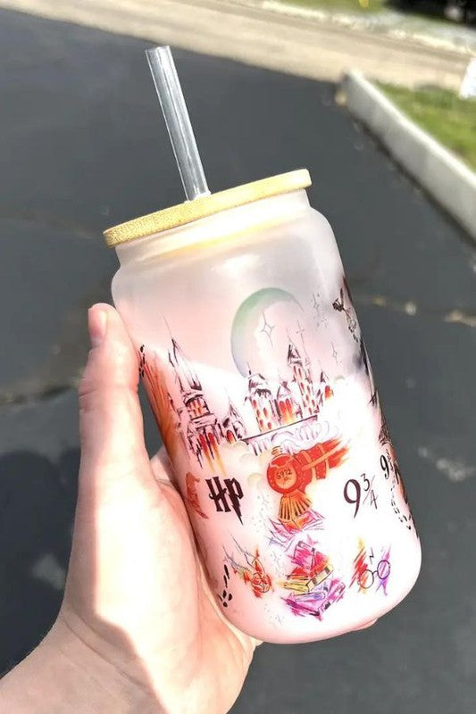 Watercolor Wizard Glass Can